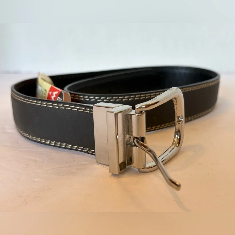 Wrangler brown bonded leather belt youth boys size small NWT
